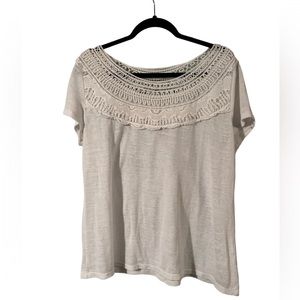 CATO White Crocheted Blouse